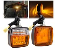Ygmylandbb Double Faced Square Forklift LED Lights, Led Truck Trailer Turn Signal & Side Marker Lights, Forklift Light with Amber/White 13-LED 12v for forklift, 2pcs
