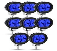 Ygmylandbb Led Forklift Light, 20W LED Forklift Lights 12V-80V Warning Work Lights Spotlight for Fork Truck Security Warehouse Indicator, Oval Blue 8Pcs