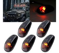 Ygmylandbb LED Roof Light Roof Marker, Cab Roof Marker Lamp 9-LED Universal for Trucks Trailers SUVs Amber, Set of 5