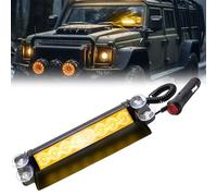 Ygmylandbb LED Windshield Dash Emergency Strobe Lights Safety Flashing Warning Hazard w/Suction Cups for Cars,Trucks,Boats,Fire Trucks,Volunteer Vehicles 1Pcs (Yellow)