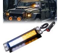 Ygmylandbb LED Yellow White Windshield Dash Emergency Strobe Lights Safety Flashing Warning Hazard w/Suction Cups for Cars,Trucks,Boats,Fire Trucks,Volunteer Vehicles 1Pcs