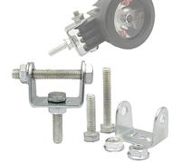 Ygmylandbb Motorcycle Spotlight Brackets, Universal Adjustable Angle Motorcycle Modified LED Spotlights Bracket Stainless Steel Motorcycle Fog Light Mount Holder, 2Pcs