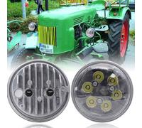 Ygmylandbb PAR36 led Lights, 4.5 inches Round led Tractor Lights Compatible with Tractor Offroad Heavy duty engineering agricultural Vehicles White 2Pcs