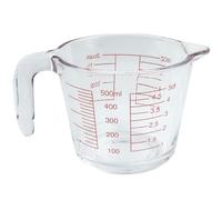YGNNBC 500ml Glass Measuring Cups, Cooking and Baking Cups, Bevelled, Transparent Water Cups, Hot Milk Cups, Freshly Squeezed Juice Cups, Egg Beaters, Flour Measurers