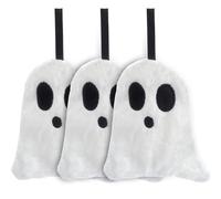 YGNNBC White Ghosts Hand Dry Towels, Microfiber Coral Velvet Hand Towels Hanging Loop, Absorbent Quick Dry Wash Cloths, Hanging Hand Dry Towels for Kitchen and Bathroom (White Ghosts)