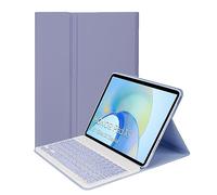 YGoal Keyboard Case for Honor Pad X9, Slim Series Detachable Wireless Keyboard PU Leather Keyboard Stand Case Cover for Honor Pad X8 Pro 11.5, Purple