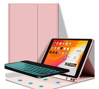 YGoal Keyboard Case for iPad Pro 11 2020-7 Colors Backlit Ultra Slim Flip One-Piece Wireless Keyboard Stand Case Cover for iPad Pro 11 2020 (Baby Pink)