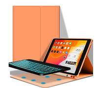 YGoal Keyboard Case for iPad Pro 11 2020-7 Colors Backlit Ultra Slim Flip One-Piece Wireless Keyboard Stand Case Cover for iPad Pro 11 2020 (Orange)