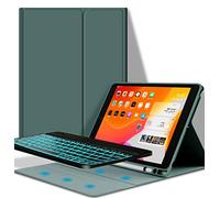 YGoal Keyboard Case for iPad Pro 11 2020-7 Colors Backlit Ultra Slim Flip One-Piece Wireless Keyboard Stand Case Cover for iPad Pro 11 2020 (Midngreen)