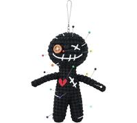 YgonziRuvc Emotional Support Gift, Voodoo Doll, Creepy Doll for Stress Relief, 12 cm Funny Voodoo Doll with 15 Colorful Ball Head Pins and Plastic Storage, Perfect for Office Decor and Party Favors