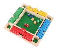 YgonziRuvc Shut The Box Game 4 Player（8 sieves）, Shut The Box Game, Easter Close TheGame, Classic 2-4 Player Dice Game, Wooden Board Games, Educational Math Number Dice Games for Kids And Adults