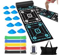 YGORTECH Agility Ladder Speed Training Equipment Set-15ft Non-Slip Agility Training Ladder, 10 Disc Cones, 5 Resistance Bands, Jump Rope, Rubber Ladder Mat for Soccer Footwork Drills Fitness Workouts