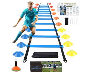 YGORTECH Football Training Equipment for Children and Young People (blue)