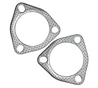 YGQ 2.5 Inch Exhaust Gasket 3-Bolt 63.5mm Flange High Temperature Graphite w/Fire Ring Replacement 2 Pcs