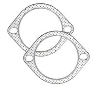 YGQ 3.5 Inch 89mm Exhaust Gasket 2 Bolt for Muffler Flange Manifold High Temperature Graphite w/Fire Ring 2 Pcs