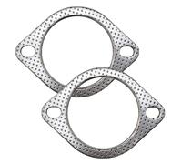 YGQ 3 Inch 76mm Exhaust Gasket 2 Bolt for Muffler Flange Manifold High Temperature Graphite w/Fire Ring 2 Pcs
