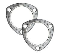 YGQ 3 Inch Exhaust Gasket 3-Bolt 76.2mm Flange High Temperature Graphite w/Fire Ring Replacement 2 Pcs