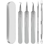 YGQQOY Blackhead Remover Tweezers, Pimple Popper Tool Kit, Ingrown Hair Tweezers, Blackhead Extractor, Skin Zit Acne Impurities Banging Removal Surgical Tweezers Tools for Nose Eye