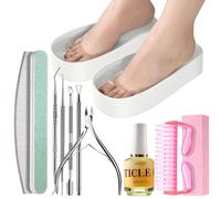 YGQQOY Toe Nail Soaking Bowl, Acetone Soak Off Bowl,Toe Soak Tray,Soak Off Gel Polish Remover Bowl,Foot Soak Pedicure Bowl, Pedicure Tools Set