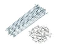 YGSGJSP Bicycle Spokes Bicycle Spokes Bike Wheel Spokes 14G 125mm 135mm 138mm 171mm 177mm 185mm 202mm 205mm Length Carbon Steel Galvanized(36pcs-138mm)