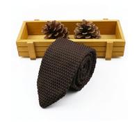 YGSGJSP Men Necktie 7CM Men's Striped Knitted Tie Ordinary Sharp Angle Pure Color Tie Classic Knitting Cravat(Color 3)