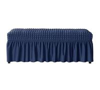 YGSGJSP Sofa Chair Cover Long Sofa Footrest Cover Rectangular Elastic Skirted Bed Shoe Bench Universal Full-Coverage for sofas(Dark Blue,L131-180-W30-50cm)
