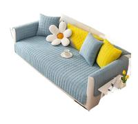 YGSGJSP Sofa Towel Plush Sofa Cushion Autumn And Winter Thickening Non-Slip Sofa Cover Living Room Solid Color Sofa Back Cover Armrest Towel(Blue,70x70cm)