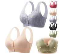 YGSIKY Bra for Seniors 2024,Full Coverage Front Closure Lace Bra, Zero Feel Corset Bras Women,Comfortable Daisy Bra for Seniors (H + S,3XL)