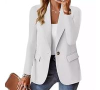 YGSIKY Business Casual Blazer for Women,Work Office Blazer Jacket,Business Casual Long Sleeve Lapel Open Front Suit Jacket Work Blazer with Pockets (White,XXL)