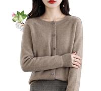 YGSIKY Cashmere Cardigans for Women,Women's Button up Long Sleeved Cardigan,Soft and Warm Knit,Button Front Long Sleeve Cardigan Soft Warm Knit Elastic Jumpers,Women's Autumn top (Camel,L)