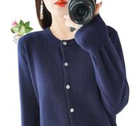YGSIKY Cashmere Cardigans for Women,Women's Button up Long Sleeved Cardigan,Soft and Warm Knit,Button Front Long Sleeve Cardigan Soft Warm Knit Elastic Jumpers,Women's Autumn top (Navy blue,L)