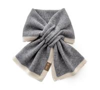 YGSIKY Cute women's knitted scarf collar loop, fashion women's winter scarf, knitted small scarf for women, autumn and winter, cross bow, fishtail shape (Grau,M)