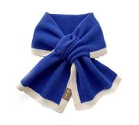 YGSIKY Cute women's knitted scarf collar loop, fashion women's winter scarf, knitted small scarf for women, autumn and winter, cross bow, fishtail shape (Blau,M)