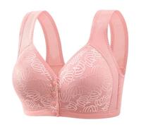 YGSIKY Daisy Bras for Seniors Older Women,Front Closure Snap Bra Push Up Bra,Charm Front Closure Bras for Women,Comfortable No Underwire Daisy Bra for Older Women (Pink,42/95)