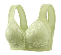 YGSIKY Daisy Bras for Seniors Older Women,Front Closure Snap Bra Push Up Bra,Charm Front Closure Bras for Women,Comfortable No Underwire Daisy Bra for Older Women (Green,46/105)