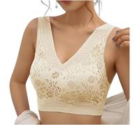 YGSIKY Orthopedic Anti-Sagging Posture Correcting Bra, Ice Silk Gathering Breathable Push-up for Women (Skin, L)