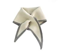 YGSIKY Women's Fur Collar Scarves for Winter,Scarves for Women,knitted small scarf for women,muslin scarf fashion women's winter scarf,autumn and winter cross bow fishtail shape (White,1PC)