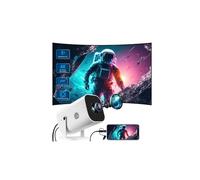 YGSKK Portable Projector 4K, Electric Focus, 180° Rotate, Native 1080P, Compatible with TV Stick / HDMI / Android / iOS