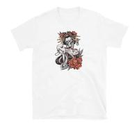 YGT56UYHft Beauty in Death, TAKE Off The MASK, Gothic Printed T-Shirt White XXL