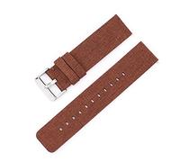 YGUK0J 12mm 14mm 16mm 18mm 20mm 22mm Nylon Canvas Strap Compatible With Samsung Galaxy Watch 3 42mm 46mm Active 2 Gear S2 S3 Wrist Band Bracelet(Brown,20mm)