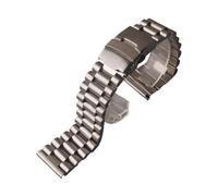 YGUK0J 20 22 24 26mm Silver Solid Links Matte Stainless Steel Strap Bracelet Straight End Compatible With Tag Heuer Watch(18mm)