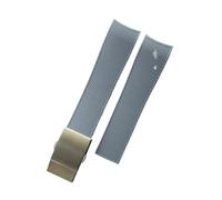 YGUK0J 21MM Black Blue Gray Green Rubber Silicone Watch Strap Waterproof Watchband Compatible With Longines Conquest HydroConquest L3 Accessories(LightGray with clasp)