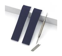 YGUK0J 21mm Rubber Silicone Watchband Waterproof Belt Compatible With Longines Conquest HydroConquest L3 Watch Strap Folding Buckle Accessories(Blue strap,WITH SILVER BUCKLE_21MM)