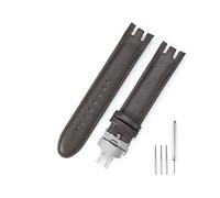 YGUK0J Crocodile Pattern Cowhide Watch Strap Compatible With Swatch Accessories Black Bifurcate Concave Interface 21MM Colloidal Particles Wrist