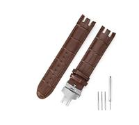 YGUK0J Crocodile Pattern Cowhide Watch Strap Compatible With Swatch Accessories Black Bifurcate Concave Interface 21MM Colloidal Particles Wrist