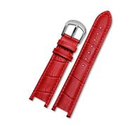 YGUK0J Genuine Leather Watch Strap Compatible With MK Michael Kors Mike Coles Mk2277 2425 Waterproof Sweat-Proof Notch Band 20mm Wrist(Red-Steel-K1)