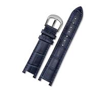 YGUK0J Genuine Leather Watch Strap Compatible With MK Michael Kors Mike Coles Mk2277 2425 Waterproof Sweat-Proof Notch Band 20mm Wrist(Dark Blue-Steel-K1)