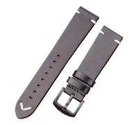 YGUK0J Handmade Genuine Leather Watchband Oil Wax Cowhide Smart Watch Band 18mm 20mm 22mm 24mm Brwon Black Green Yellow Strap(Black black clasp,18mm)