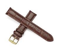 YGUK0J Replacement Leather Watch Strap Leather Watchband For Men Women 12mm 14mm 16mm 18mm 19mm 20mm 21mm 22mm Watch Band(Brown Gold,19mm)