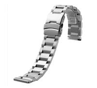 YGUK0J Solid Stainless Steel Watch Band 18mm 20mm 22mm 24mm Double Insurance Replacement Metal Watch Strap Watchband Bracelet Wristband(Silver,22mm)